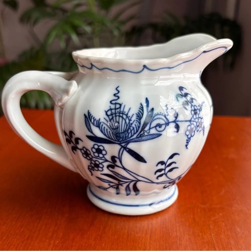 Blue Danube Creamer Sugar Set Vintage Porcelain Banner